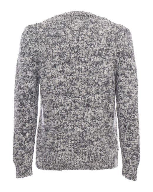 Sette Fili Cashmere Gray Seven Cashmere Threads Round The Neck