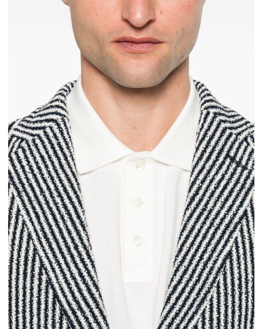 Circolo 1901 Gray Striped Cotton Jacket