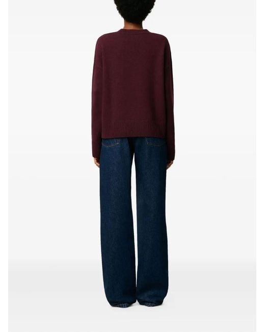 AMI Purple Pull Col V De Coeur for men
