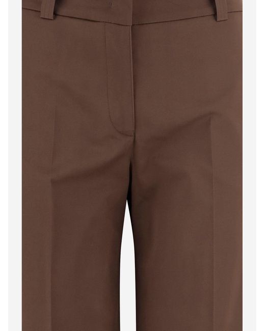 QL2 Donna Brown Stretch Cotton Pants