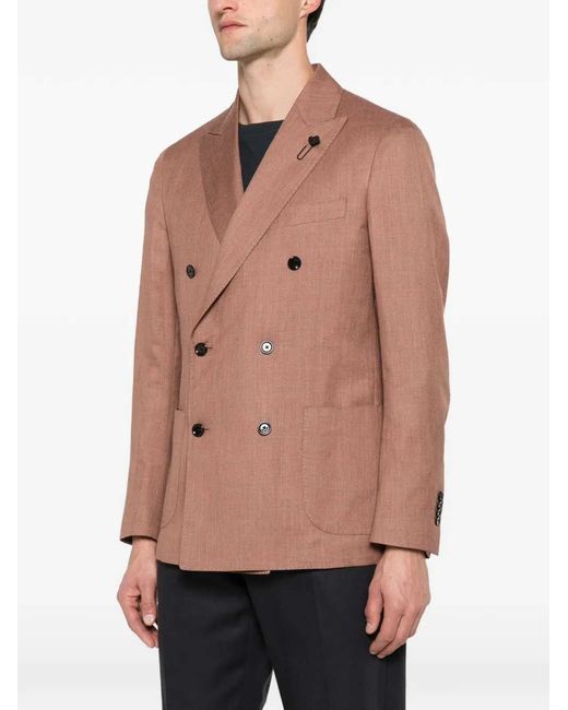 Lardini Brown Double Breasted Blazer
