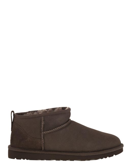 Ugg Brown Classic Ultra Mini-Schaffellstiefel