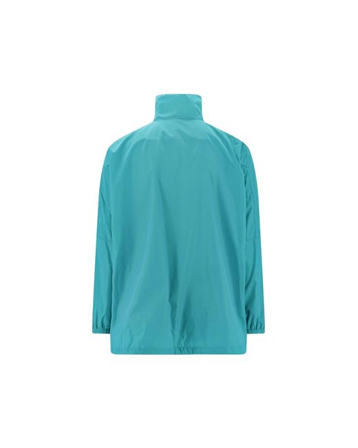 Balenciaga Blue Windbreaker Logo Jacket for men