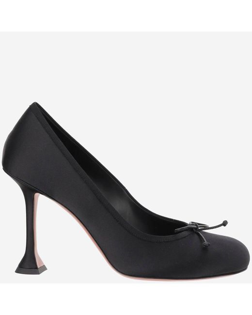 AMINA MUADDI Black Bow Heels