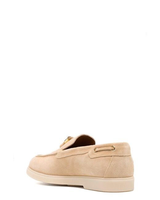 Giuseppe Zanotti Natural Elegant Suede Ballerinas For