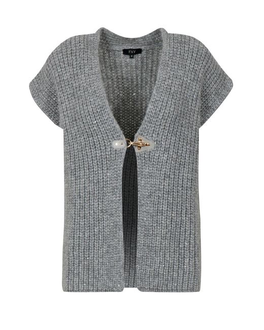 Suéteres Plata Fay de color Gray