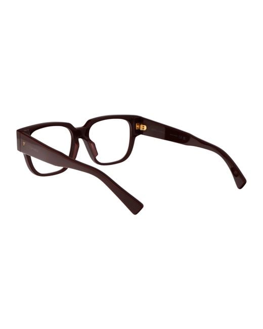 Bottega Veneta Black Burgundy Acetate Optical Glasses