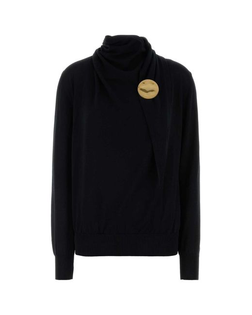Jil Sander Black Wool Sweater