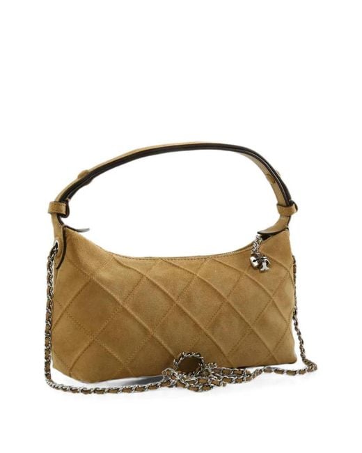Tory Burch Metallic Fleming Quilted Mini Crossbody Bag