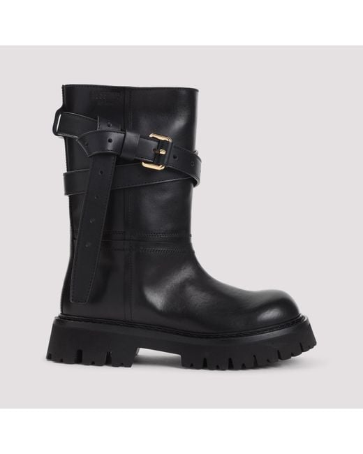 Moschino Black Leather Boots
