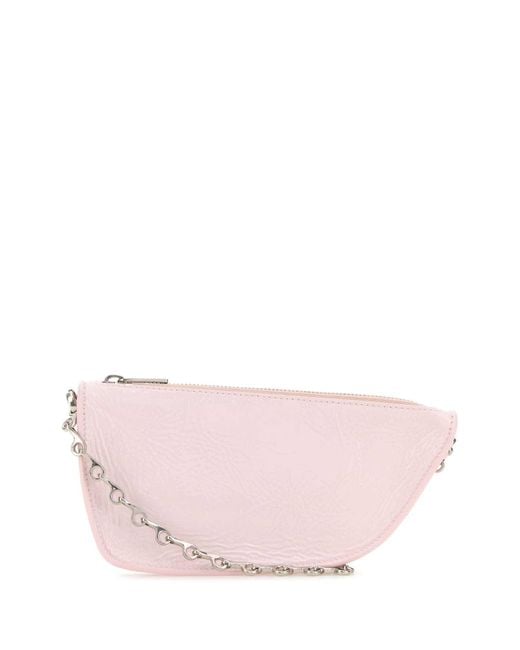 Burberry Pink Pastel Leather Micro Shield Shoulder Bag for men