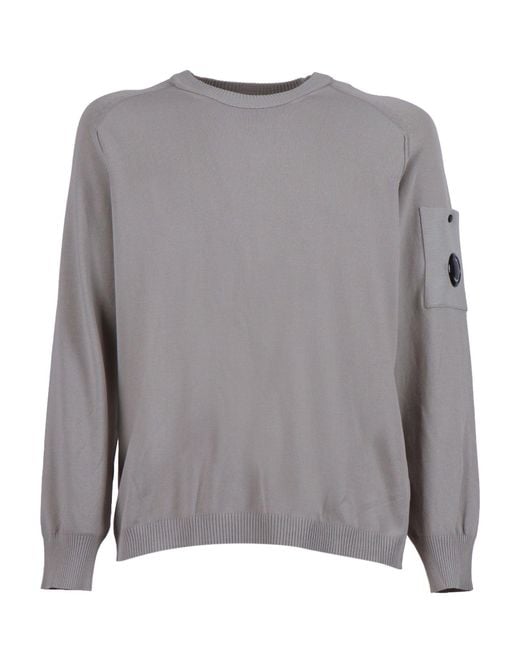 C P Company Gray Knitwear Crew Neck