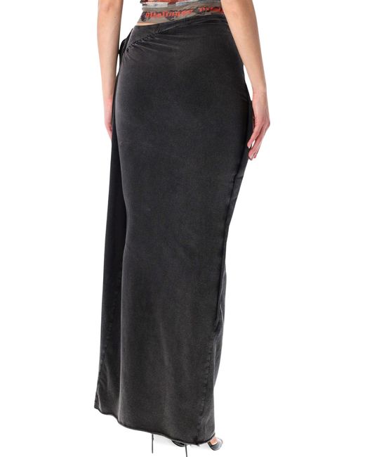 OTTOLINGER Black Slitted Maxy Skirt