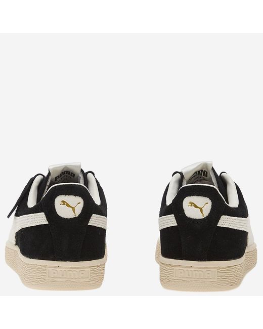 PUMA Black Charles Suede Sneakers With Leather Details