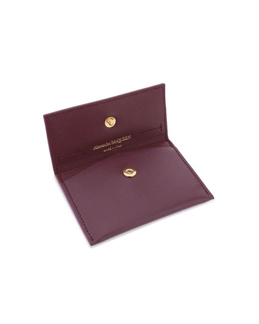 Bolsa de la tarjeta de la tarjeta de cráneo del sobre de Alexander McQueen de color Purple