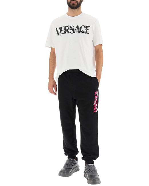 Versace Cotton Logo T -Shirt in White für Herren