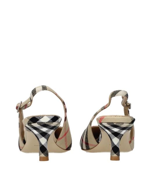 Burberry Metallic Sandals Fabric