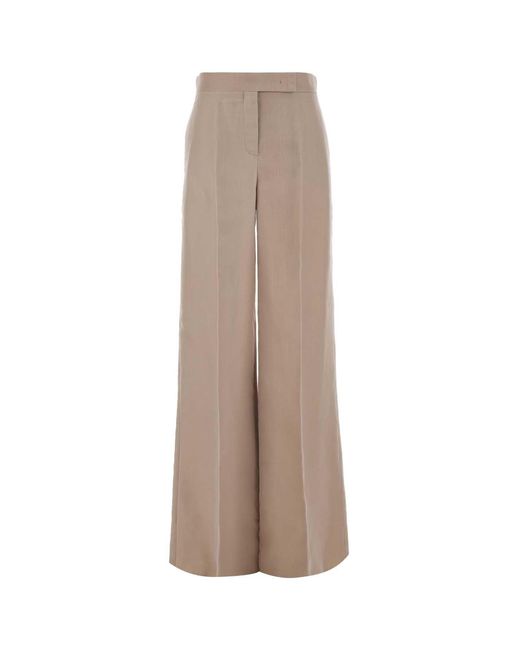 Max Mara Natural Powder Pink Organza Rasoio Pant