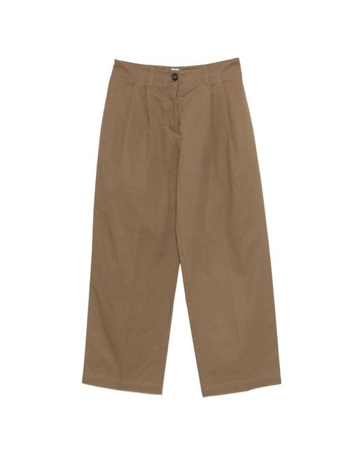 Totême White Organic Cotton Trousers