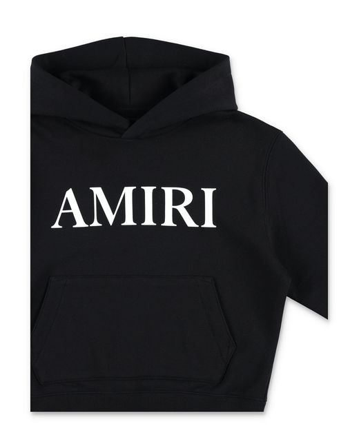 Amiri Black Mini Logo Hoodie For Boys
