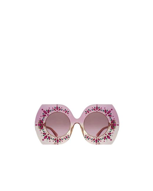 Dolce & Gabbana Limited Edition Crystal Sunglasses in het Purple