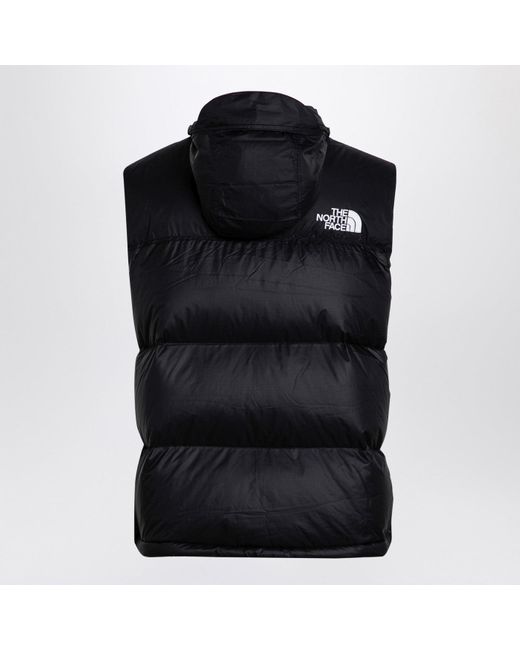 The North Face Black Padded Waistcoat With Logo for men