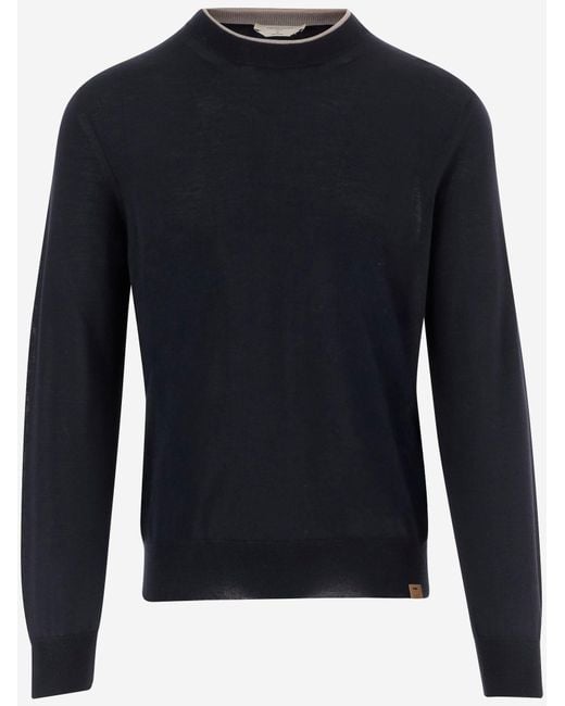 Jacob Cohen Blue Wool Blend Sweater