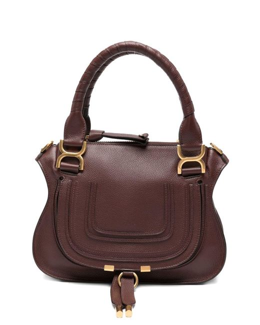 Chloé Brown Small Marcie Tote Bag