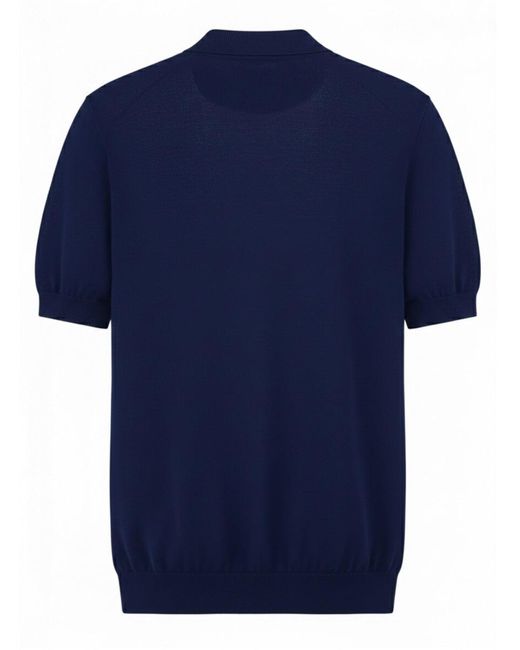 Tagliatore Blue Solid Polo for men
