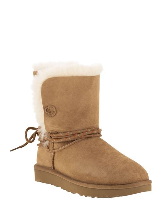 Ugg Brown Bailey Tie Suede Ankle Boots