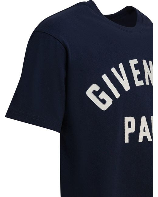 Givenchy " Paris" T-Shirt in Blue für Herren