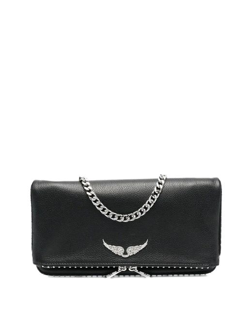 Zadig & Voltaire Black Rock Grained Leather Studs
