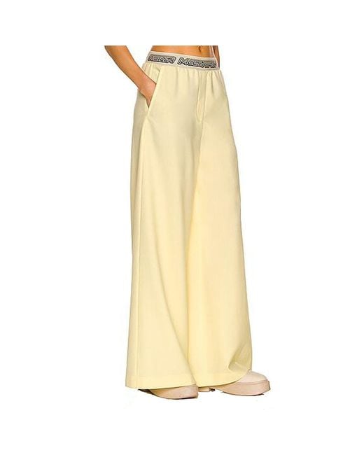 Stella McCartney Yellow Logo Wool Pants
