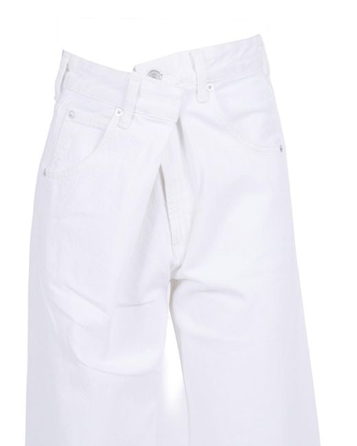 Agolde White Vana Fold Jean