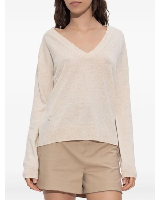 Zadig & Voltaire Trui Met V-Hals in het White
