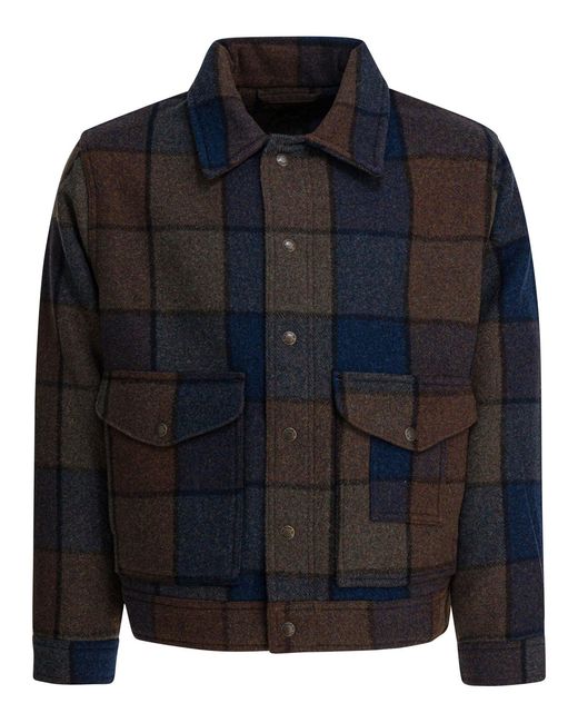 Filson Blue Mackinaw Wool Jacket for men
