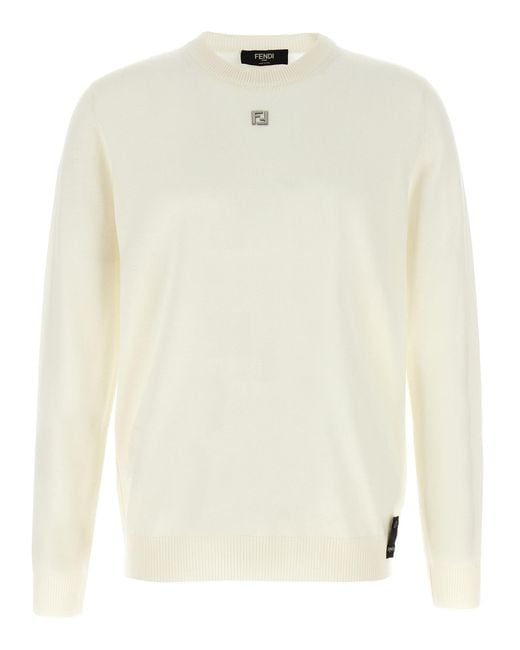 Fendi Ff Logo Sweater in White für Herren
