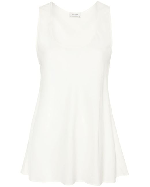 Lemaire White Bias Cut Tank Top for men