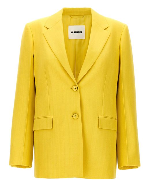 Blazer de un solo pecho Jil Sander de color Yellow