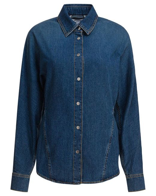 Alaïa Denim Overhemd Van in het Blue