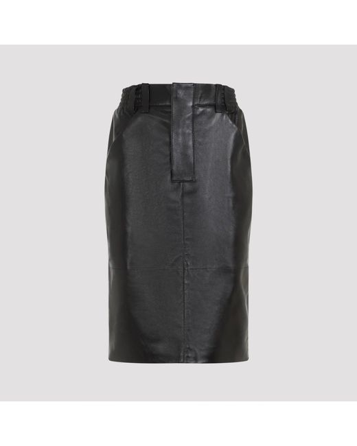 Saint Laurent Black Midi Skirt