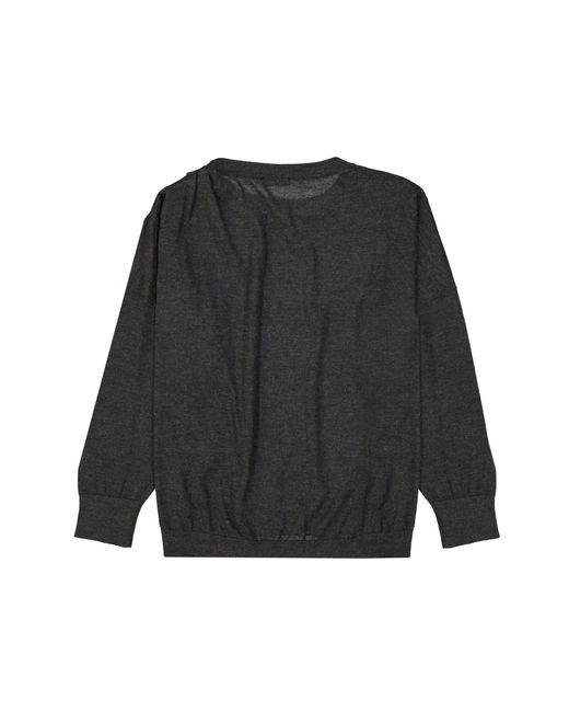 Brunello Cucinelli Black Cashmere And Silk Sweater