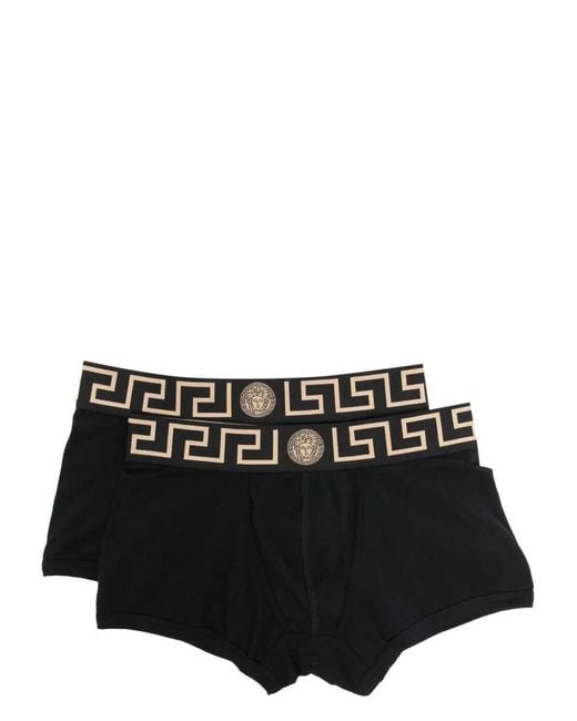 Versace Black Set Of 2 Medusa Jacquard Briefs