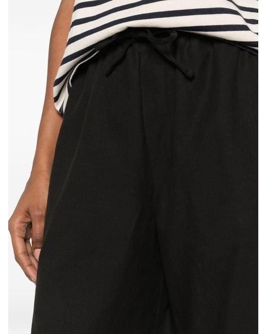 DUNST Black Cotton Blend Pajama Shorts
