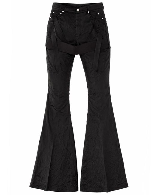 Rick Owens Black Pantalone "megastrapped Bolans" for men