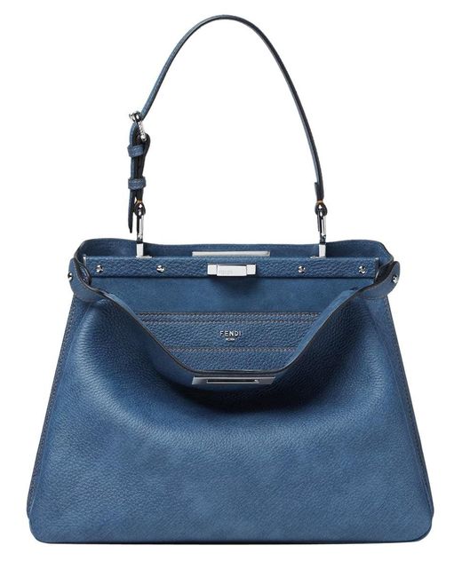 Fendi Blue Bag "Peekaboo Soft" Medium