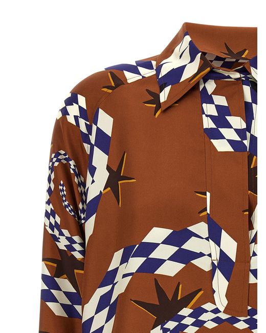 Alberto Biani Brown Seidenbluse