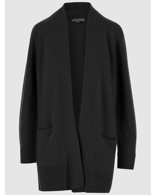 Vince Black Cardigan Open-Front Cashmere