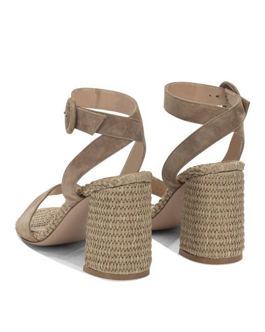 Gianvito Rossi Metallic "Luana 85Mm" Heeled Sandals