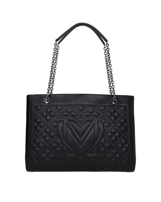 Love Moschino Hou Van Moschino Schoudertassen Vrouwen Polyurethaan Zwart in het Black